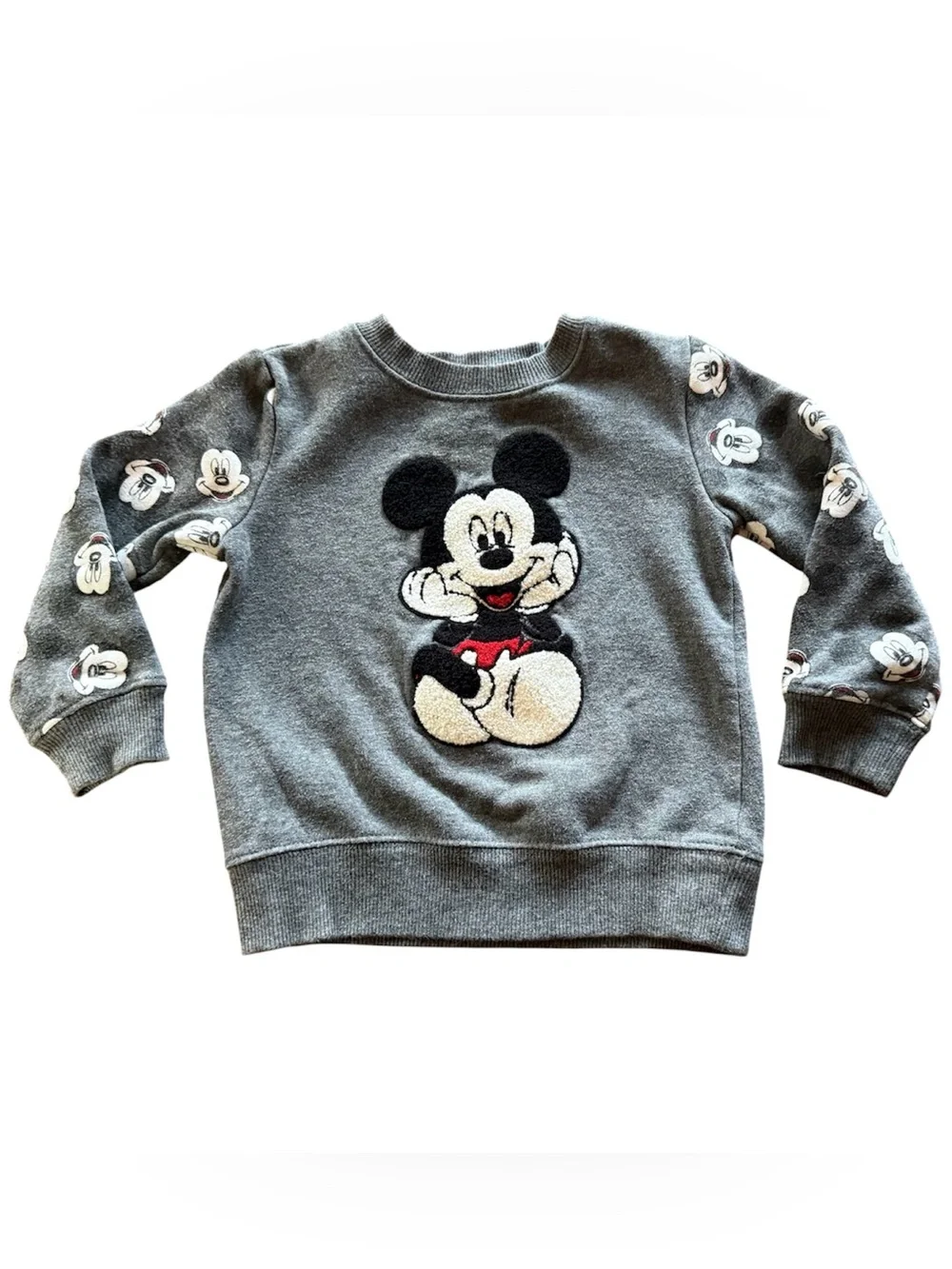 Disney Mickey Mouse Sweatshirt 3T Gray Pullover Toddler